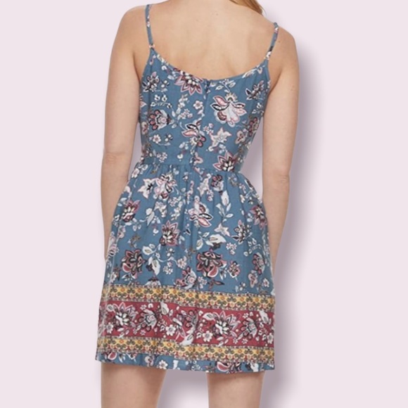 Three Pink Hearts By Trixxi, Floral Skater Dress, Juniors Size M - Picture 2 of 16